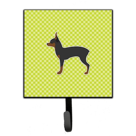 Carolines Treasures Toy Fox Terrier Checkerboard Green Leash or Key Holder BB3787SH4